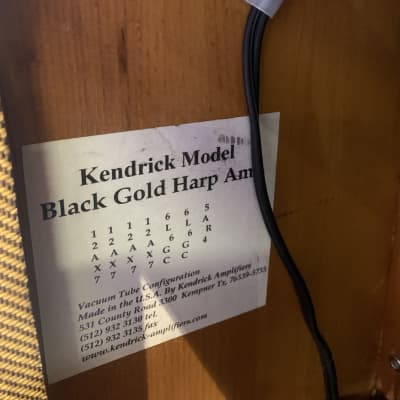 Kendrick CUSTOM ORDER 1x10”/1x12” Black Gold Harp Amp - Tweed image 8