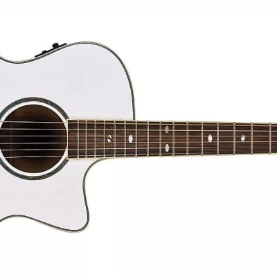 Daisy Rock DR6274 Wildwood Cutaway Acoustic Electric Guitar Pearl White image 3