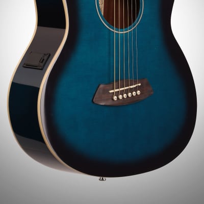 Ibanez TCY10E Talman Cutaway Acoustic-Electric Guitar, Transparent Blue Sunburst image 4