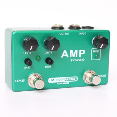 MOSKY AMP TURBO 2-in-1 Guitar Effect Pedal Boost Classic Overdrive Effects True Bypass Full Metal Sh image 5