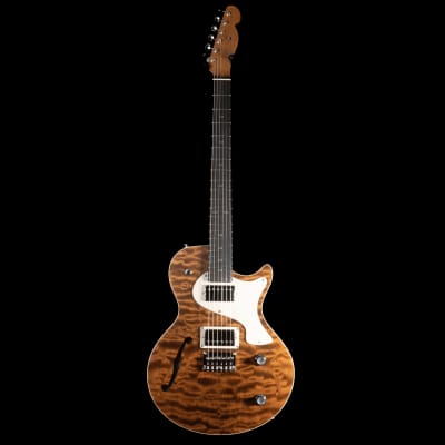 PJD Carey Elite Electric Guitar w/ F-Hole in Teddy Bear Brown image 3
