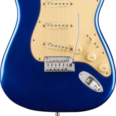 Fender American Ultra Stratocaster Electric Guitar. Maple FB, Cobra Blue image 3