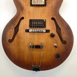 Ibanez Artcore AF55 Tobacco Flat w Rio Grande P90 Reverb