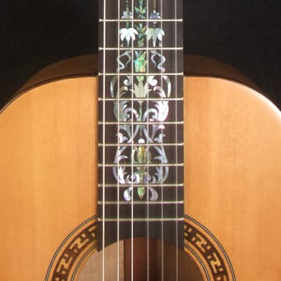 Bruce Wei Solid Spruce & Curly Maple Panormo Guitar, Mop Abalone Inlay PA-2001 image 12