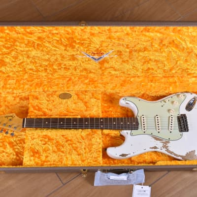 Fender Custom Shop '60 Stratocaster NAMM 2020 Heavy Relic Aged Olympic White image 5