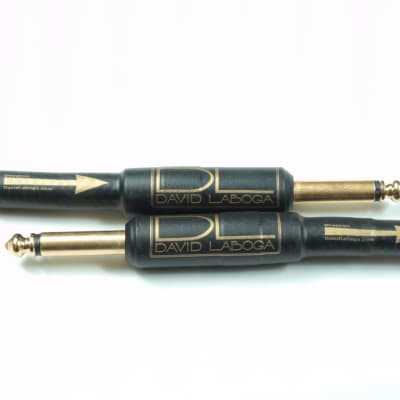 26ft David Laboga / High End Instrument Cables / Perfection Gold in BLACK Best for your Guitar sound Bild 5