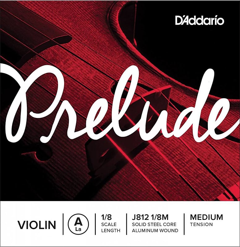 D'Addario J812-18M Prelude 1/8-Scale Violin Single A String - Medium image 1