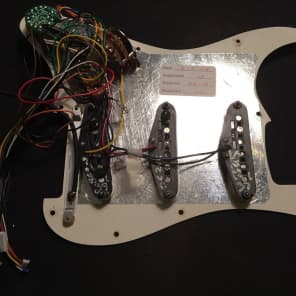 Pickups & Electronics from a Fender/Roland VG Stratocaster 2008 Complete Pickguard Assembly image 3