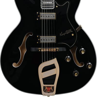 Hagstrom VIK67-G-BLK | '67 Viking II Hollow Electric Guitar, Black Gloss. New with Full Warranty! image 2