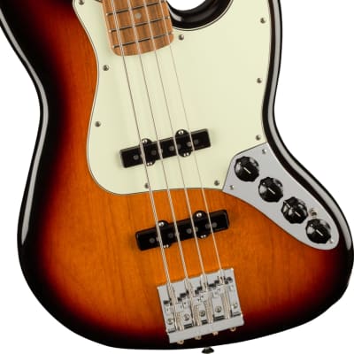 Fender Player Plus Jazz Electric Bass Pau Ferro Fingerboard, 3-Color Sunburst image 3