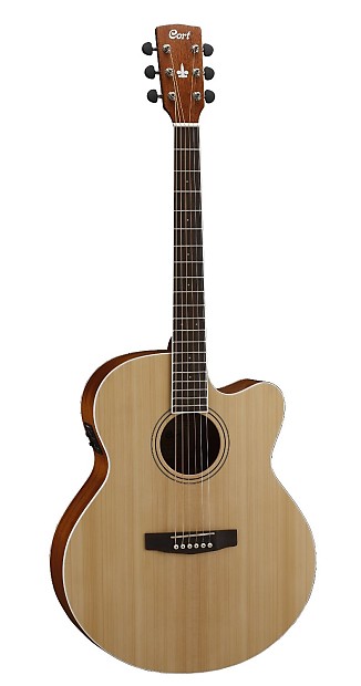 Cort CJ1F Dreadnought Acoustic Guitar, Natural Satin image 1