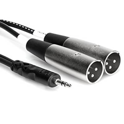 Hosa - CYX-402M - 3.5 mm TRS to Dual XLR3M Stereo Breakout Cable - 6.5 feet image 1