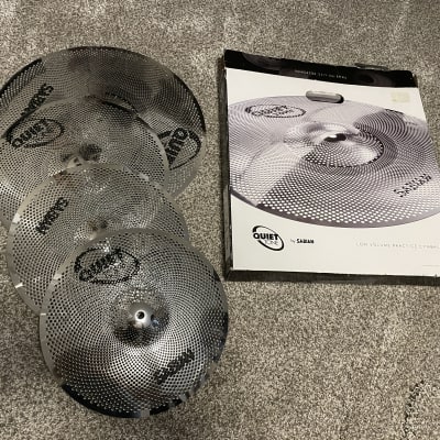 Sabian QTPC502 Quiet Tone Low Volume 13 / 14 / 18" Cymbal Pack 2018 - Present - Silver image 2