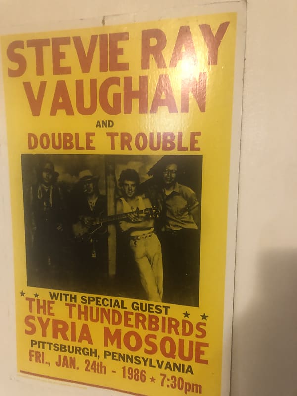 Stevie Ray Vaughn Original poster Syrian Mosque 1986 - Semi gloss image 1
