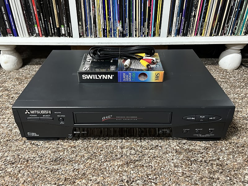 Mitsubishi HS-U776 VHS S-VHS Video Cassette Recorder Player w/ Cables TESTED ✅  			