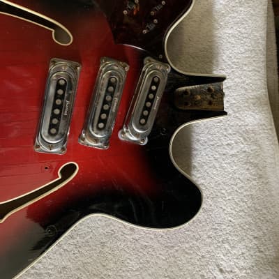 Framus Atlantic 5/113 Black Rose German Vintage Archtop Thinline Jazz guitar Body only No Neck 60’s image 5