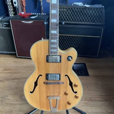 Epiphone Emperor archtop electric guitar, natural finish with hard case image 1