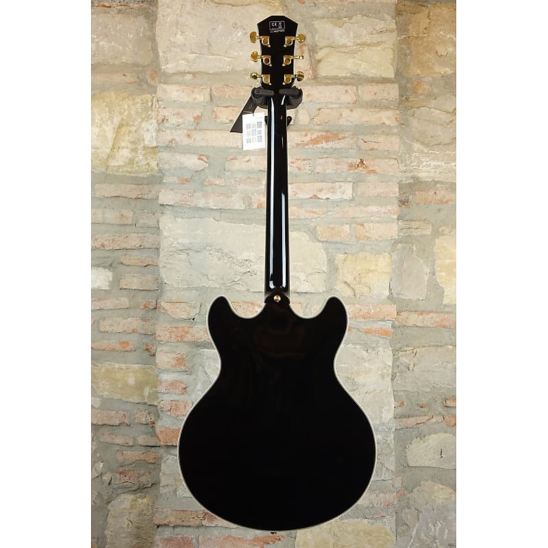 SIRE Larry Carlton H7 BK - 335 Style - Black with Gold | Reverb