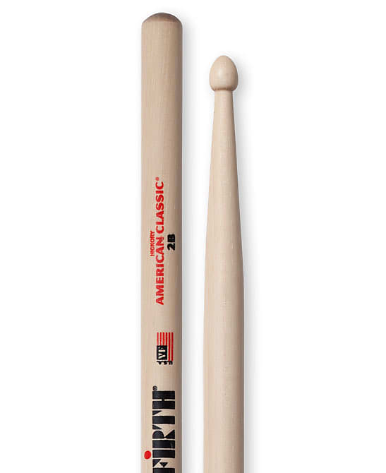 Vic Firth American Classic Hickory Wood Tip Drumsticks, 2B image 1