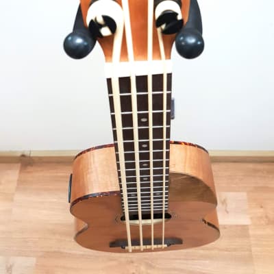 Oscar Schmidt OUB800K Acoustic-Electric Ukulele Bass, Flamed Maple body. Includes deluxe bag. image 12