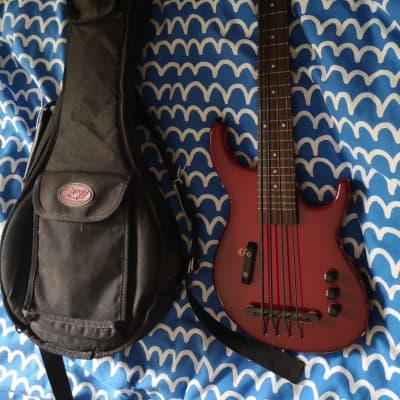 Kala SUB4FS-SRD U-Bass SUB Solid Body  Bass with Bag Red Upright Rubber Strings for sale