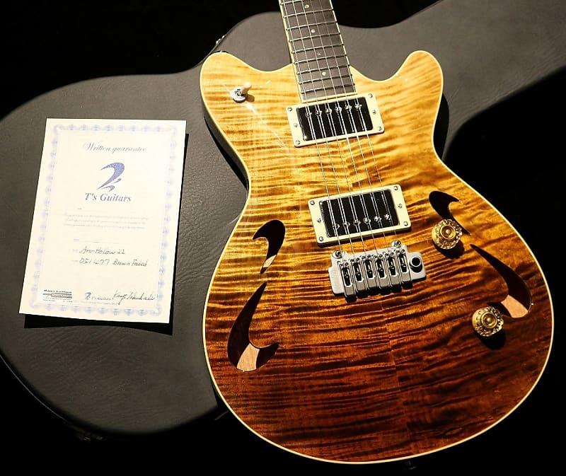T's Guitars Arc-Hollow 22 Brawn Faded[Made in Japan] | Reverb