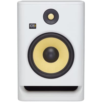 KRK RP8G4 Rokit 8 Generation 4 Powered Studio Monitor, White, Single Speaker image 1