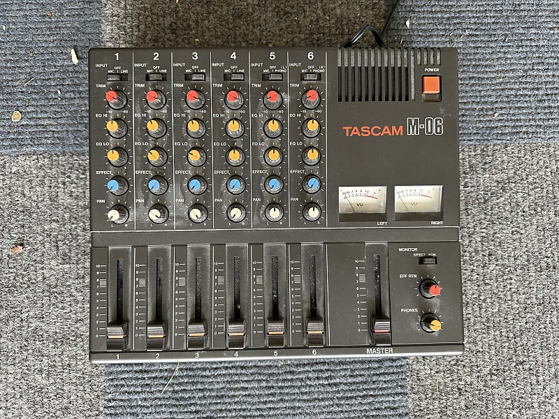 TASCAM Vintage Tascam M06 Channel Stereo Analog Mixer 80’s Reverb