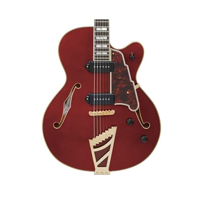 D'Angelico Excel 59 Hollowbody Guitar, Ebony Fretboard, Single Cutaway, Viola, DAE59VIOGT, New, Free Shipping image 2