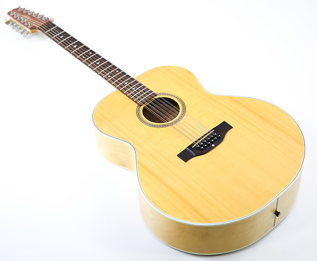 Landola J 8012 Jumbo 12 String Acoustic Guitar Natural Satin Reverb