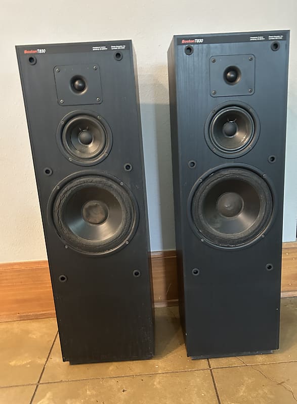 Boston Acoustics T830 1990s - Black Woodgrain  			