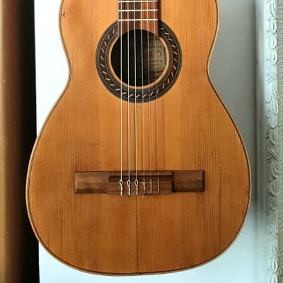 Roca All solid spruce & walnut parlour classical guitar spain (cracks, luthier project only) for sale