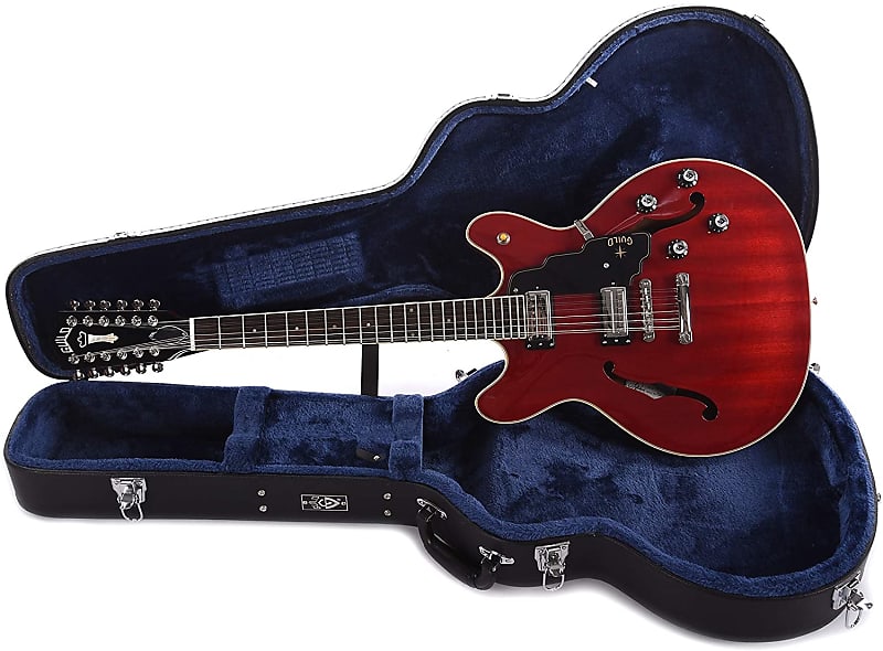 Guild Starfire IV ST-12 12-String Semi Hollow Electric Guitar, Cherry w/ Case image 1