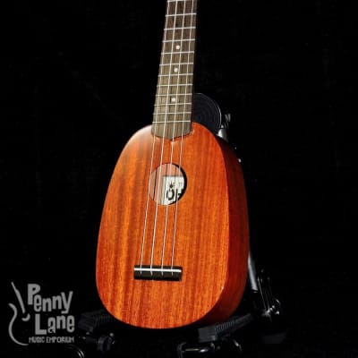 Ohana PK-25G all Solid Mahogany Gloss Soprano Pineapple Ukulele +