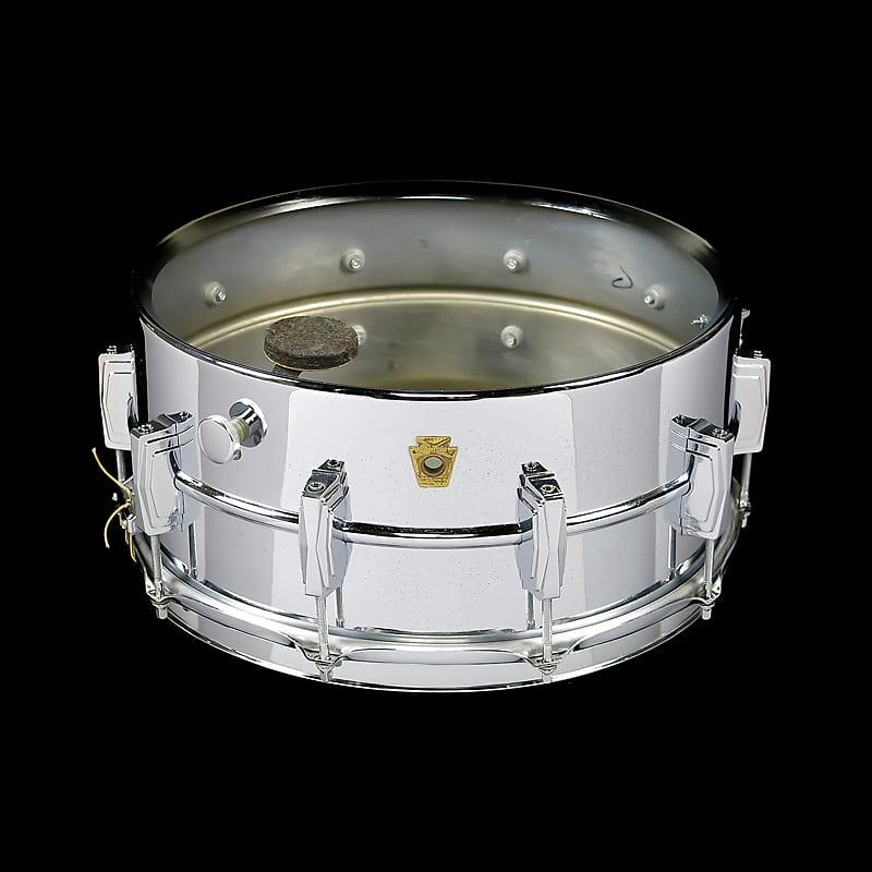 Ludwig No. 402 Supraphonic 6.5x14" Aluminum Snare Drum with Keystone Badge 1963 - 1969 image 7