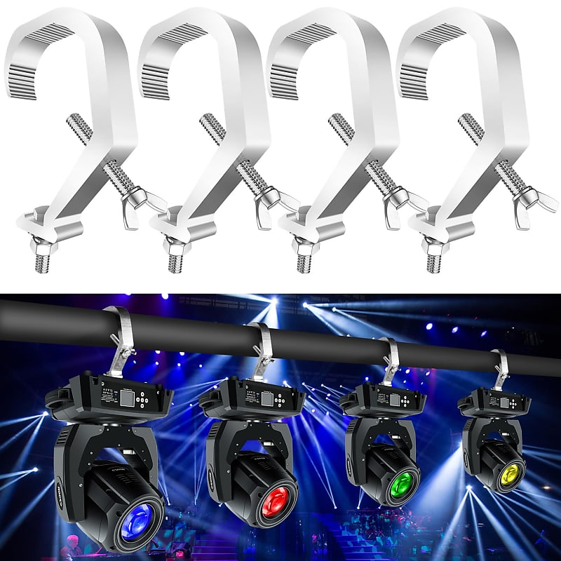 Heavy Duty Dj Light Clamps 4 Pack 180Lb, Lighting C Clamp Reverb