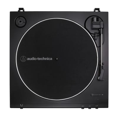 Audio-Technica AT-LP60X Fully Automatic Belt-Drive Stereo Turntable (Black) with M-Audio BX3 Graphite 3.5 Active Studio Monitors and Cleaning Kit image 5
