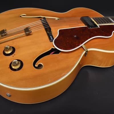 c. 1950s Epiphone DeLuxe "Emperor" Natural Finish Archtop w/OHSC image 7