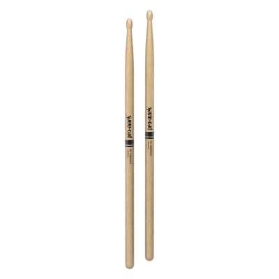 TX5BW Classic Forward 5B Hickory Pair of Drumstick, Oval Wood Tip image 3