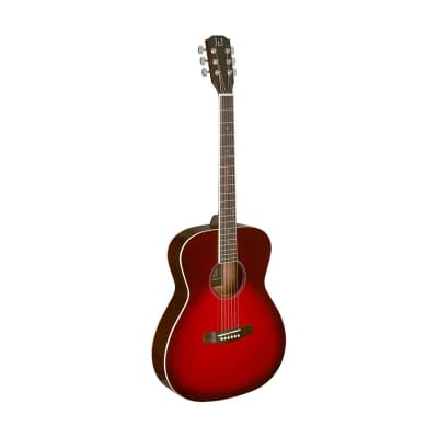 JN Guitars Thin Body Acoustic Auditorium Guitar - Redburst - BES-A TRB for sale