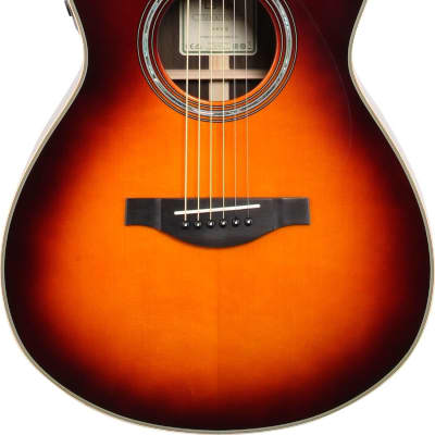 Yamaha LS-TA TransAcoustic Acoustic-Electric Guitar, Brown Sunburst w/ Hard Bag image 2