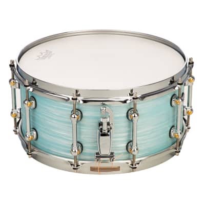 Pearl Music City Custom Master's Maple Reserve 6.5x14 Snare Drum - Ice Blue Oyster image 2