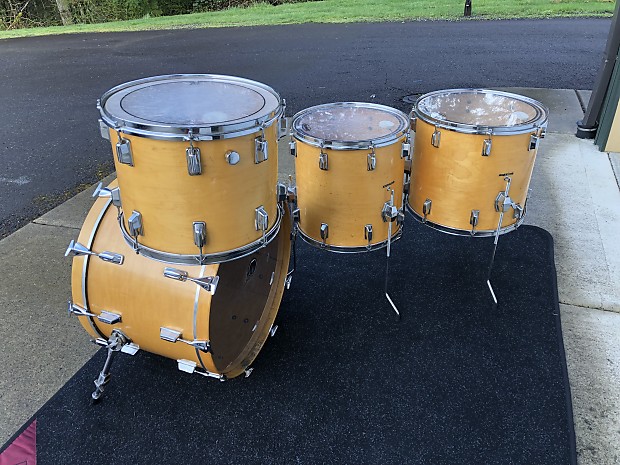 Vintage Pearl Maple Shell Drum Set [15,16,18,24] Japan Made