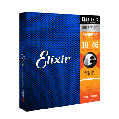 Elixir E-Guitar 10-46 12-String 12450 Nanoweb - Electric Guitar Strings Bild 1