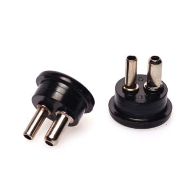 Jones Plug 2-Pin Male Connector Set of 2 for Fender Rhodes Electric Piano and Leslie Speaker NOS
