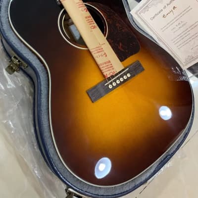 Enya T05J acoustic electric guitar Vintage Sunburst with dual mode pickup and deluxe hardcase image 10
