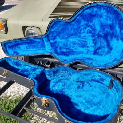 Gibson Gibson J200, L5 or Jumbo Case 1980's? Black Tolex Blue Plush image 5