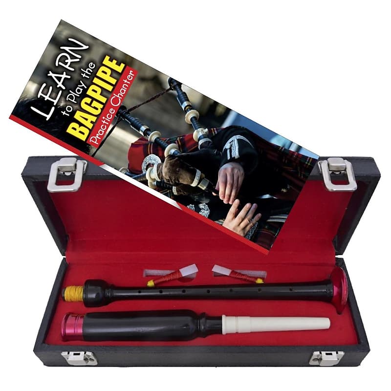 Bagpipe Practice Chanter Hard Case Book Reeds Learn Bagpipes Reverb