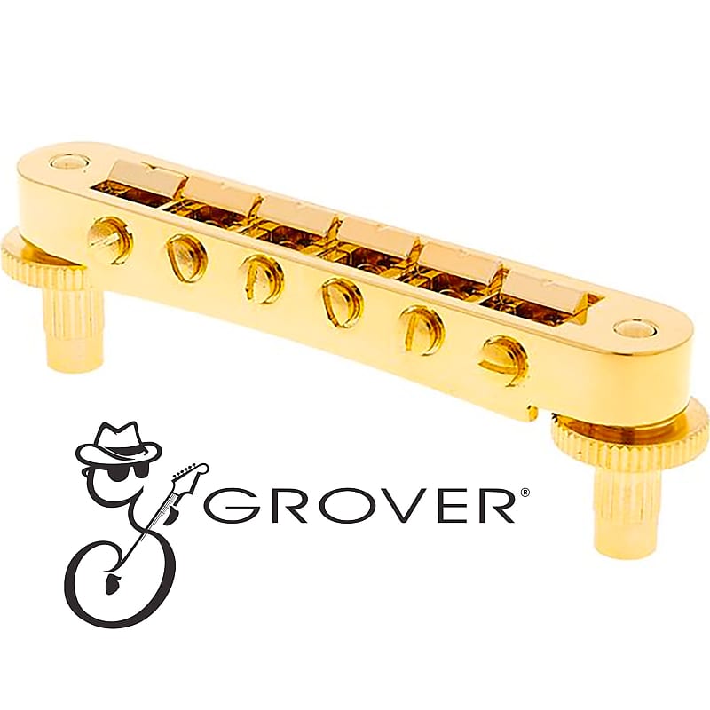 NEW Grover Nashville Tune-O-Matic Bridge for USA Gibson Les Paul/SG® 520G GOLD image 1