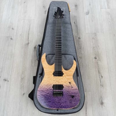 Mayones Duvell Elite 6 26.5" Baritone Guitar, Purple Horizon Transparent Satin image 11